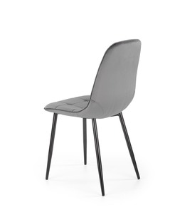 K417 krzesło popielaty velvet (1p=4szt)