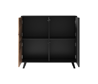 RANDOM KM-2 komoda dąb wotan/czarny (2p=1szt)