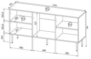 HOLE KOMODA 152 biały mat/ biały mat