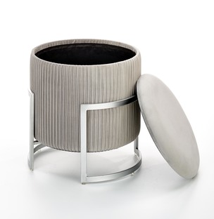 CRICKET pouffe color: light grey