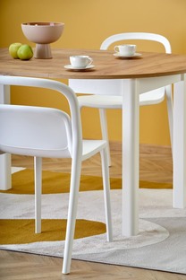 RINGO table, craft oak / white
