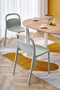 RINGO table, craft oak / white
