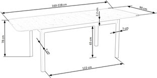 FLORIAN table artisan oak/black