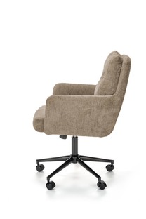 FLORES swivel armchair, light brown