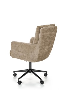 FLORES swivel armchair, light brown