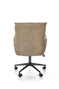 FLORES swivel armchair, light brown