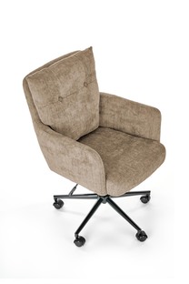FLORES swivel armchair, light brown