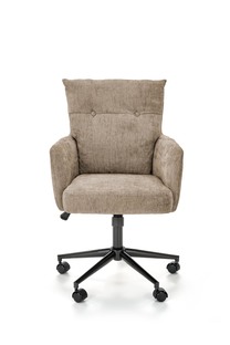 FLORES swivel armchair, light brown