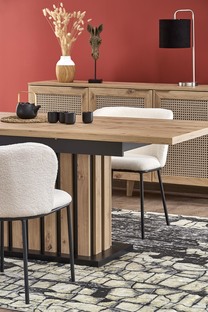 LAMELLO extension table, artisan oak / black