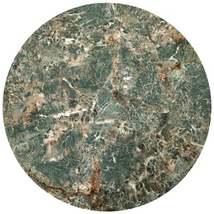 INES set of two coffee tables, green marble / black
