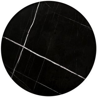 JULIETA set of 2 c. tables, black marble / black