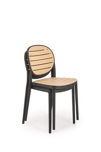 K529 krzesło czarny / naturalny