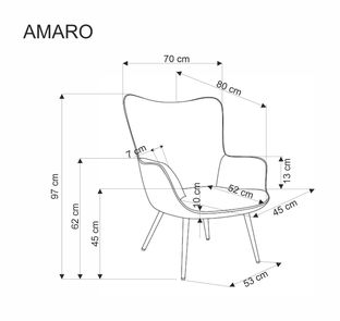 AMARO leisure chair, cream