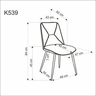 K539 krzesło ciemny zielony