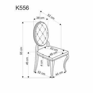 K556 chair, black / gold