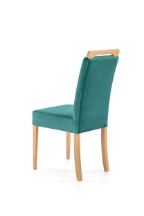CLARION krzesło dąb miodowy / tap: MONOLITH 37 (c. zielony) (1p=2szt)