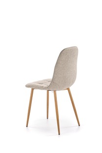 K316 krzesło tapicerka - beżowa, nogi - dąb miodowy (1p=4szt)
