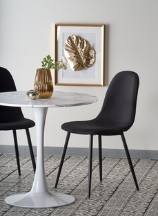 DENVER table, color: top - white marble, legs - white