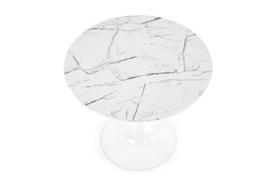DENVER table, color: top - white marble, legs - white