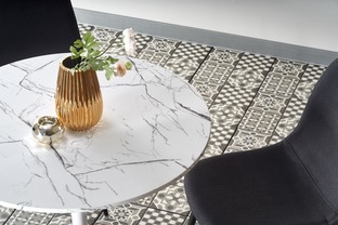 DENVER table, color: top - white marble, legs - white