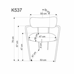 K537 krzesło popielaty