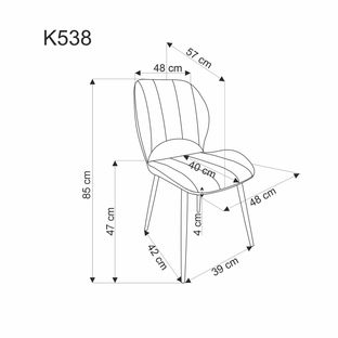 K538 krzesło popielaty