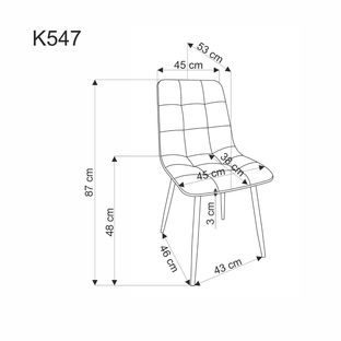 K547 krzesło popielaty