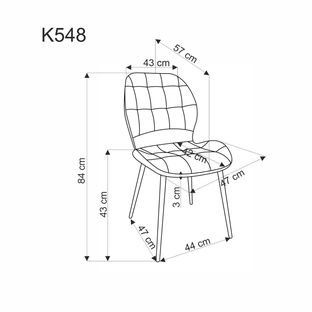 K548 krzesło popielaty