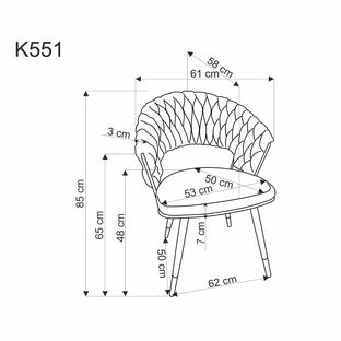 K551 krzesło popielaty