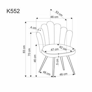K552 krzesło popielaty