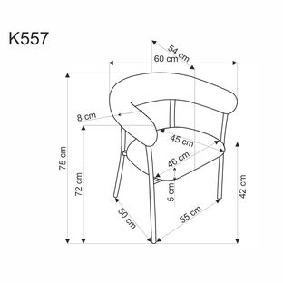 K557 krzesło jasny beżowy