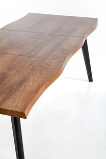 DICKSON stół rozkładany 150-210/90 cm, blat - naturalny, nogi - czarny (2p=1szt)