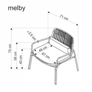 MELBY leisure chair, white / grey