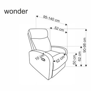 WONDER fotel rozkładany z funkcją kołyski, beżowy