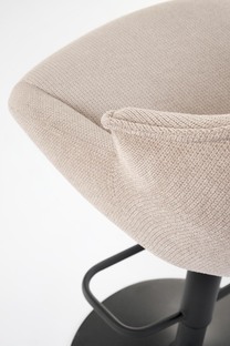 H122 hoker nogi - czarny, siedzisko - beżowy