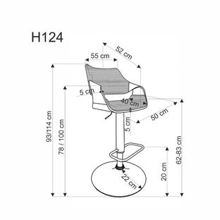 H124 hoker czarny / orzechowy