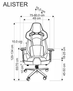 ALISTER office chair, grey / black