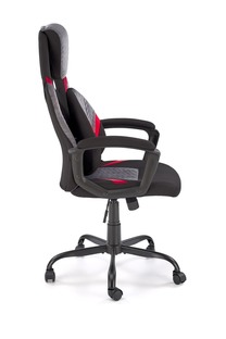JENSEN  office chair, black / grey / red