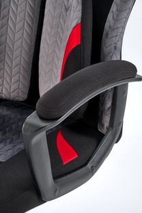 JENSEN  office chair, black / grey / red