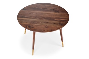 DOMENICO table walnut/gold