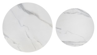 ACUNA ława blat biały marmur