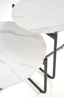 ACUNA ława blat biały marmur