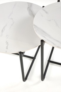 ACUNA ława blat biały marmur