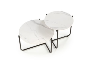 ACUNA ława blat biały marmur