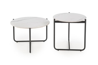 ACUNA ława blat biały marmur