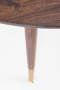 DOMENICO table walnut/gold