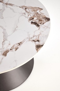 GORETTI coffee table, white marble / black