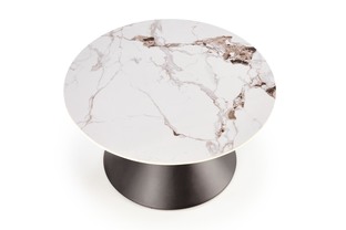 GORETTI coffee table, white marble / black