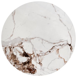 GORETTI_S coffee table, white marble / black