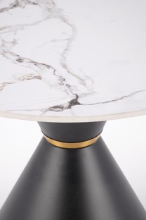 GORETTI_S coffee table, white marble / black